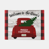 Merry Kerstmis Truck voegt naam Deurmat toe (Voorkant)