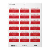 Merry Kerstmis-typografie-adreslabel Etiket (Full Sheet)