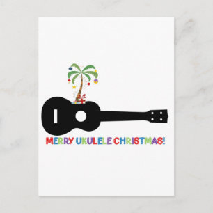 Merry Kerstmis Ukulele Feestdagenkaart