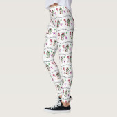 Merry Kerstmis Unicorn en Holiday Snoep Leggings (Links)