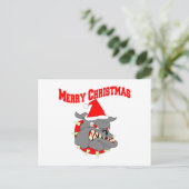 Merry Kerstmis USMC Devil Dog Feestdagenkaart (Staand voorkant)