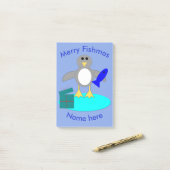Merry Kerstmis Vist Penguin Post en merkt op Pad Post-it® Notes (Op bureau)