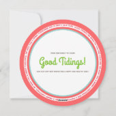 Merry Kerstmis Waterverf Foto Wreath Feestdagenkaart (Achterkant)