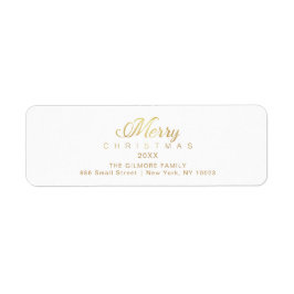 Merry Kerstmis Whimsical Typography Script Quote Etiket