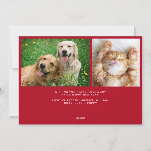 Merry Kerstmis White Script Photo Overlay Feestdagenkaart (Achterkant)