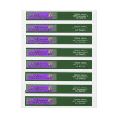 Merry Kerstmis  Wraparound-adreslabel Adreslabel Wikkel (Vel)