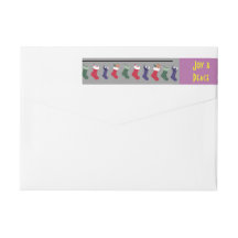 Merry Kerstmis Wraparound Return Address Label