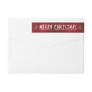 Merry Kerstmis Wraparound Return Address Labels