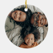 Merry Kerstmis Wreatfoto Keramisch Ornament (Achterkant)