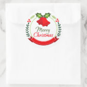 Merry Kerstmis Wreath Elements Sticker (Tas)