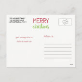 Merry Kerstmis Wreath Holiday Foto Briefkaart (Achterkant)