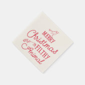Merry Kerstmis Ya Filthy Animal Paper Napkins Servet (Hoek)