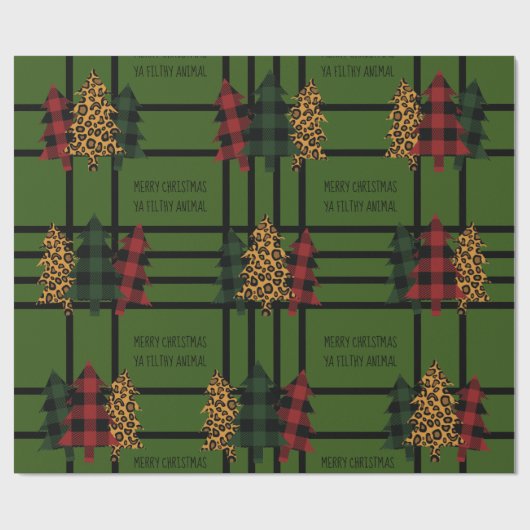 Merry Kerstmis Ya Filthy Animal Wrapping Paper Cadeaupapier (Vlak)