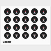 Merry Kerstmis Ya Filthy Humans Koe Face Mask Ronde Sticker (Vel)