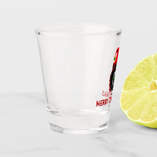 Merry Kerstmis Zombie Elf Shot Glas (Links)
