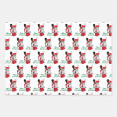 Merry Kerstmis zwarte Afrikaanse Amerikaanse vrouw Inpakpapier Vel (Voorkant)