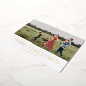 Merry KerstModern Folie Feestdagenkaart (Gedraaid)