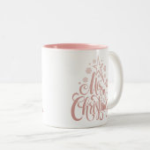 Merry KerstModern Tweekleurige Koffiemok (Voorkant rechts)