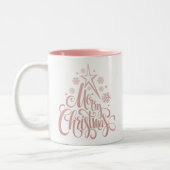 Merry KerstModern Tweekleurige Koffiemok (Links)
