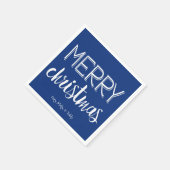 Merry Kerstmonogram Holiday Napkin Servet (Hoek)