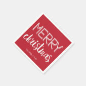 Merry Kerstmonogram Holiday Napkin Servet (Hoek)