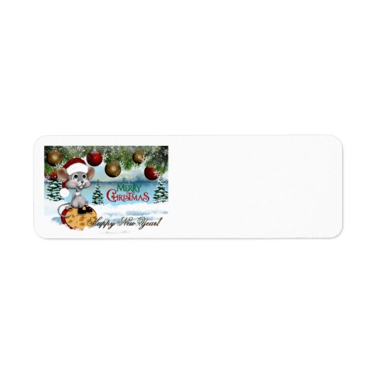 Merry Kerstmuis Etiket (Voorkant)