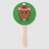 Merry Kerstmuis Handwaaier (Voorkant)