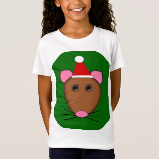 Merry kerstmuis Kinder T Shirt (Voorkant)