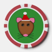 Merry Kerstmuis Poker Chips (Voorkant)