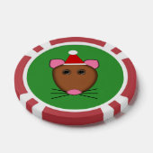Merry Kerstmuis Poker Chips (Enkel)