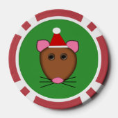 Merry Kerstmuis Poker Chips (Achterkant)