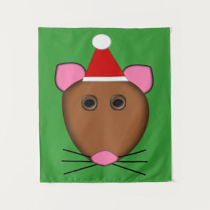 Merry Kerstmuis Wandkleed