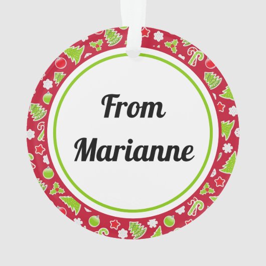 Merry kerstnaam Ornament (achterkant)