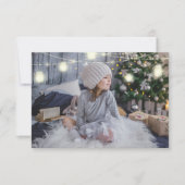 Merry kerstnaam Roos Licht Silver Kaart (Voorkant)