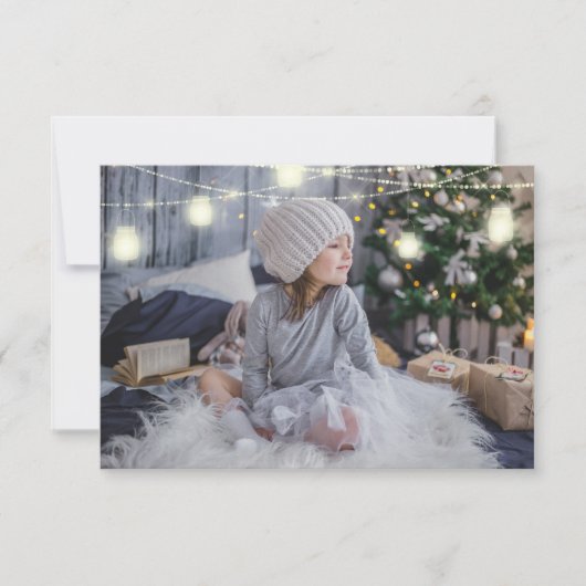 Merry kerstnaam Roos Licht Silver Kaart (Voorkant)