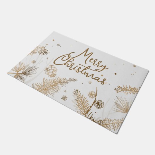 Merry Kerstneutrale deurmat (Schuin)