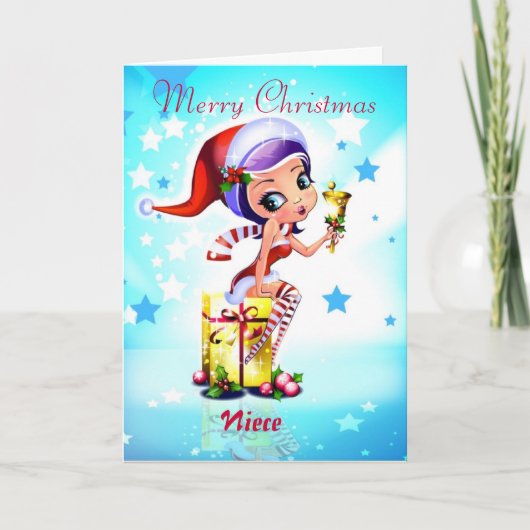 Merry Kerstniece Feestdagen Kaart (Voorkant)