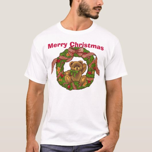 Merry Kerstnightshirt T-shirt (Voorkant)