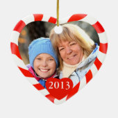 Merry Kerstoma Chevron Foto Keramisch Ornament (Achterkant)