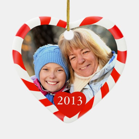 Merry Kerstoma Chevron Foto Keramisch Ornament (Achterkant)