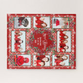 Merry Kerstoma Familie Foto Collage Legpuzzel (Horizontaal)