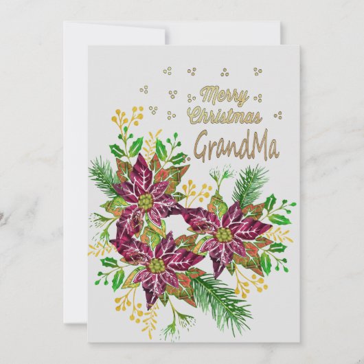 Merry Kerstoma Feestdagenkaart (Voorkant)