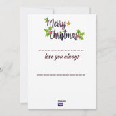 Merry Kerstoma Feestdagenkaart (Achterkant)