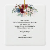 Merry Kerstoma Floral Ultrasound Foto Keramisch Ornament (Achterkant)