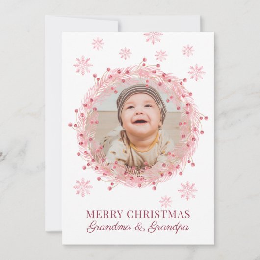 Merry Kerstoma Grandpa Baby Foto (Voorkant)