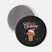 Merry kerstontbijkerbrood | kerstkoekje magneet (Voorkant / Achterkant)