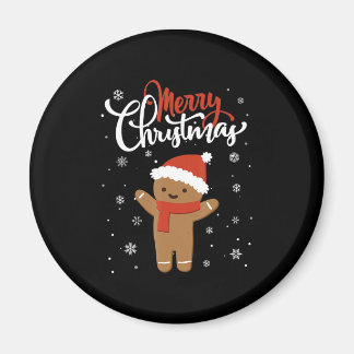 Merry kerstontbijkerbrood | kerstkoekje magneet