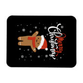 Merry kerstontbijkerbrood | kerstkoekje magneet (Horizontaal)