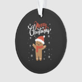 Merry kerstontbijkerbrood | kerstkoekje ornament (voorkant)