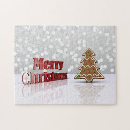 Merry kerstontbijtboom legpuzzel